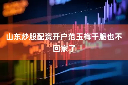 山东炒股配资开户范玉梅干脆也不回家了